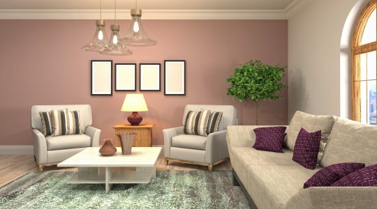 Illustration of the living room interior